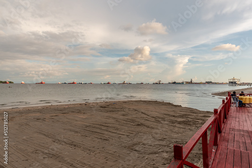 beach and port of the Federal Territory of Labuan city in Malaysia