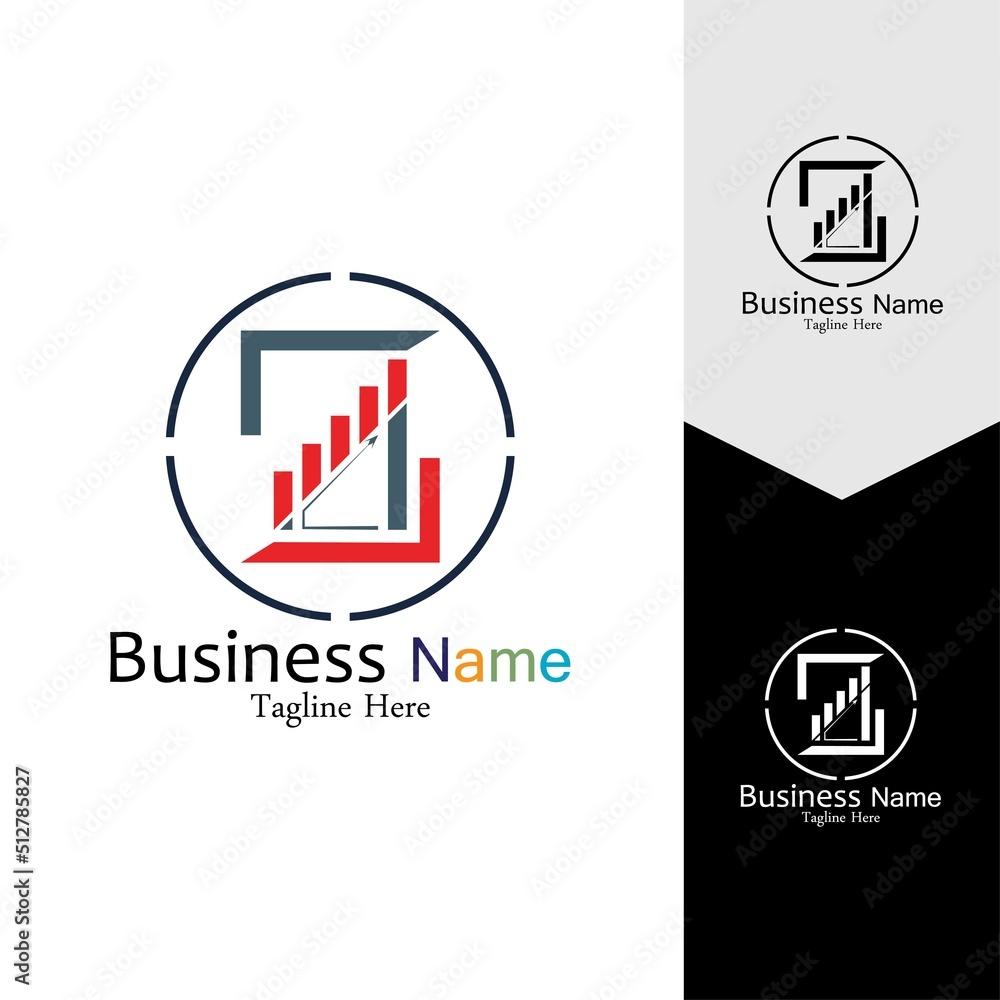 Business Marketing and finance vector logo concept template design Business Marketing and finance vector logo concept template design