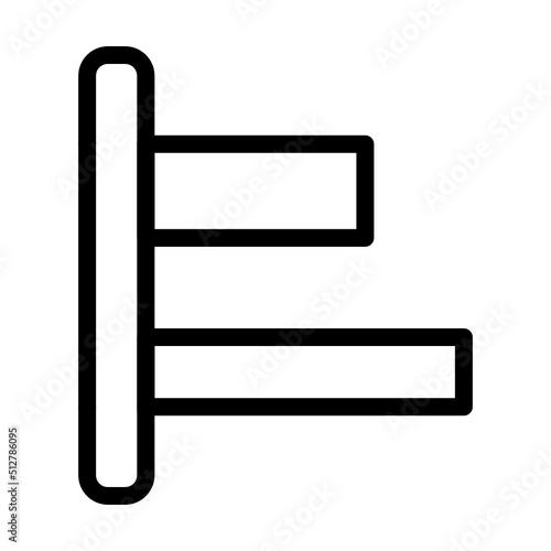 Horizontal Left Align Icon Design
