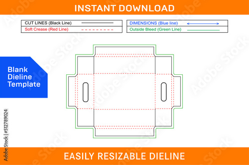 Fruit carton box, vegetable Corrugated box dieline template and 3D box design Blank dieline template