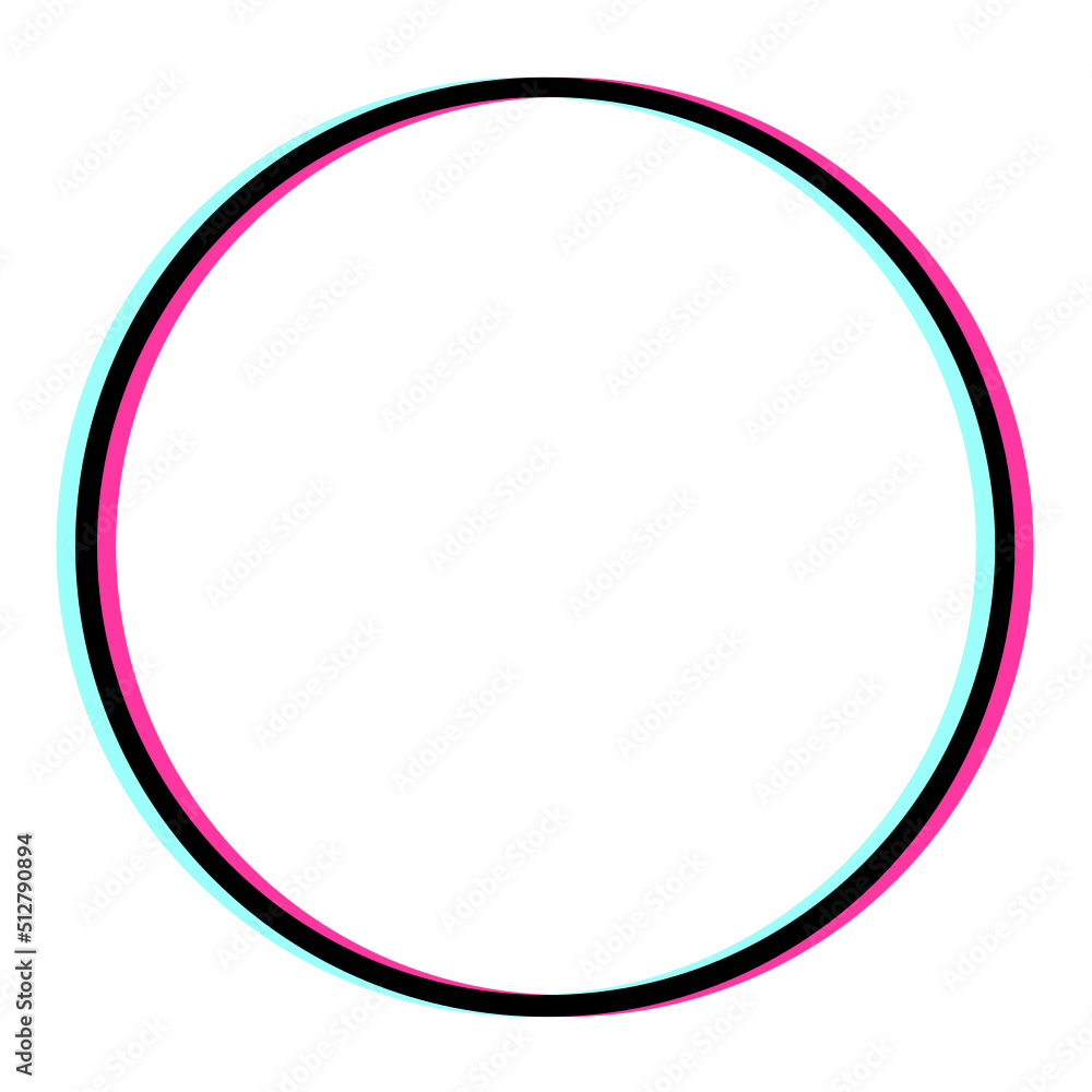 glitch round frame glitch round frame