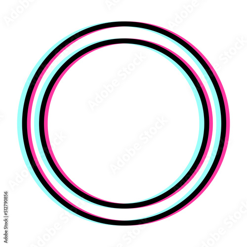 glitch round frame