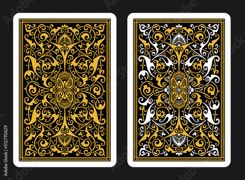 The reverse side of a playing card - back side reverse of playing cards pattern vector