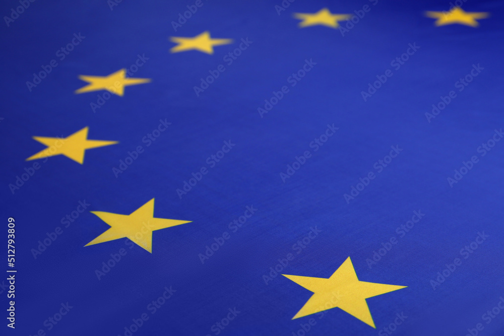 Flag of European Union as background, closeup view Flag of European Union as background, closeup view
