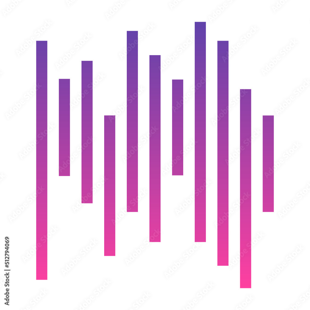 Obraz premium gradient music wave