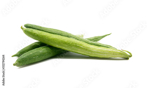 group of Snake gourd isolated on white background