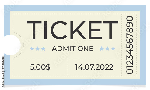 Retro event ticket template admit one graphic template 