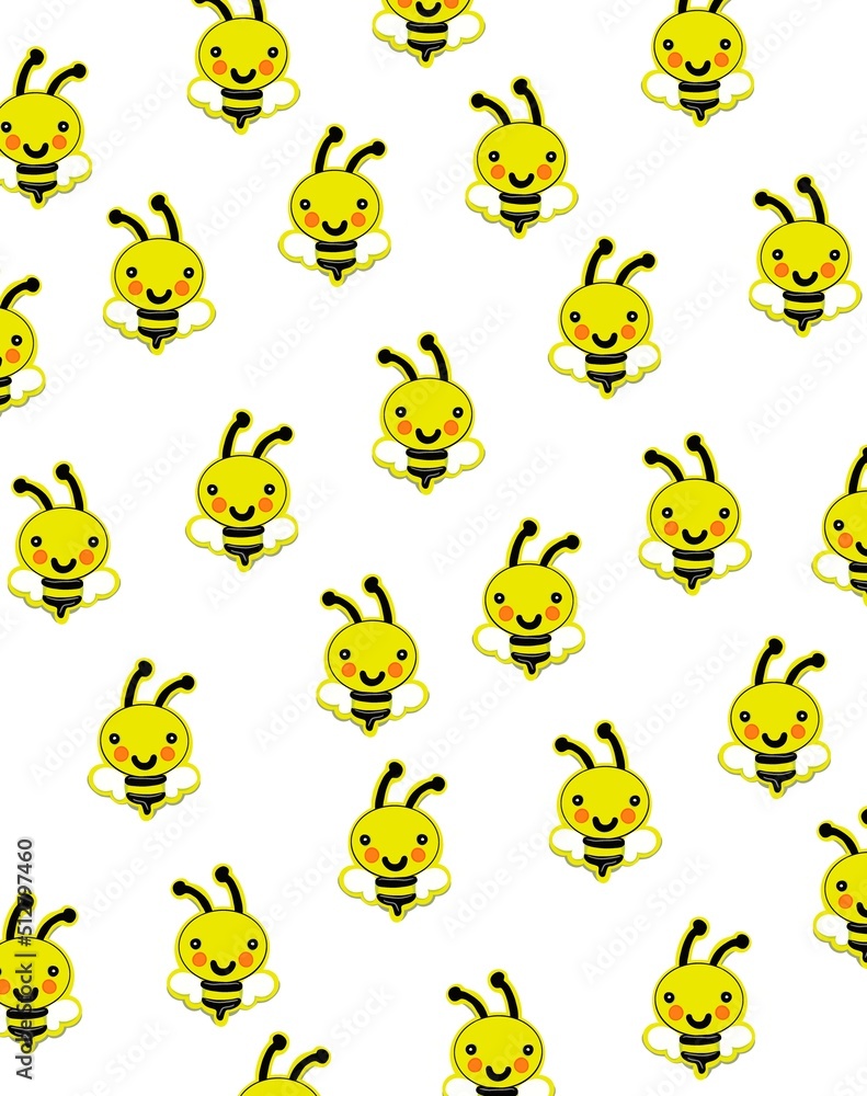 Illustration vector background, Bee Illustration vector background, Bee
