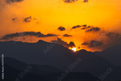 Sunset at Fewa Lake  Pokhara  Nepal