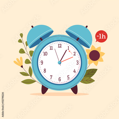 Vector illustration of fall back
