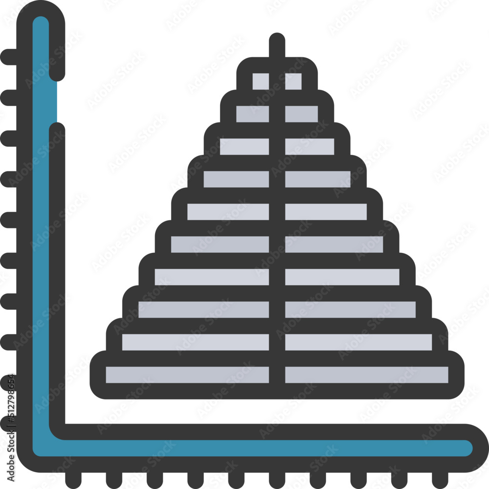 Pyramid Chart Icon Pyramid Chart Icon