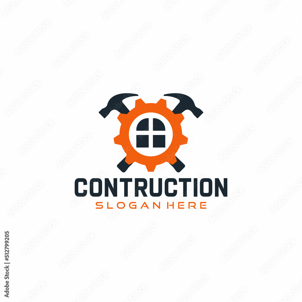 Illustration vector graphic of renovation, home repair, and building concept logo design template Illustration vector graphic of renovation, home repair, and building concept logo design template