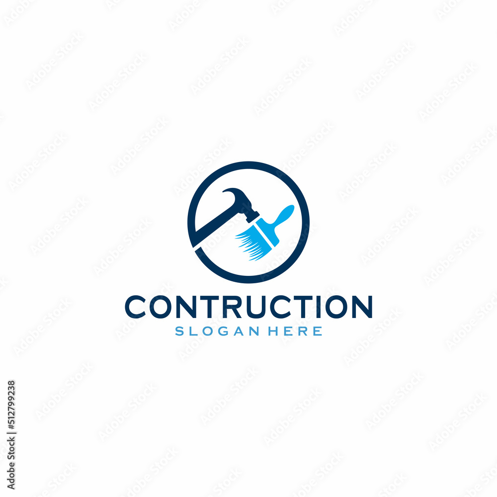 repair service logo for home with hammer and pipe range. home repair handyman logo repair service logo for home with hammer and pipe range. home repair handyman logo