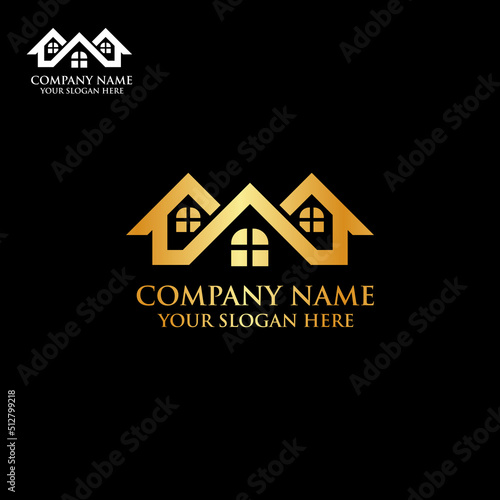 Real Estate vector logo design template. House abstract concept icon.