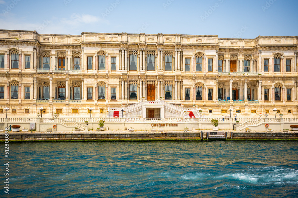 Beylerbeyi Palace on the bank of Bosphorus strait in Istanbul, Turkey
