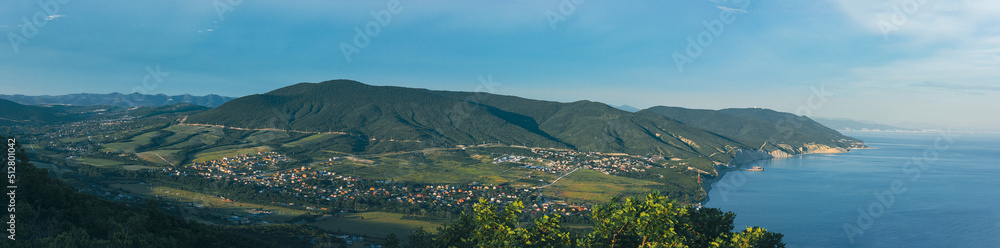 View of the village of Yuzhnaya Ozereevka from the observation deck Domik Yoga, Abrau-Dyurso district