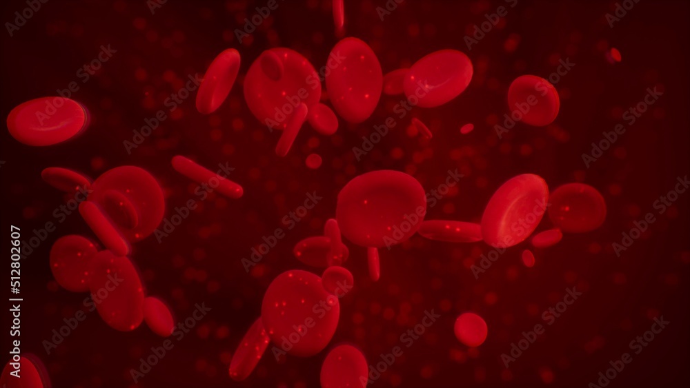 Red Blood Cell Microscope.Virus Bacteria Germ Health Disease Medical