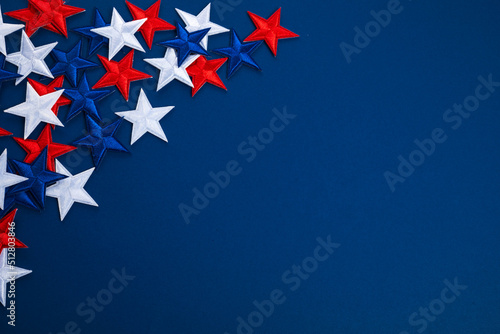 Fotografia Frame with colored stars for USA independence day celebration