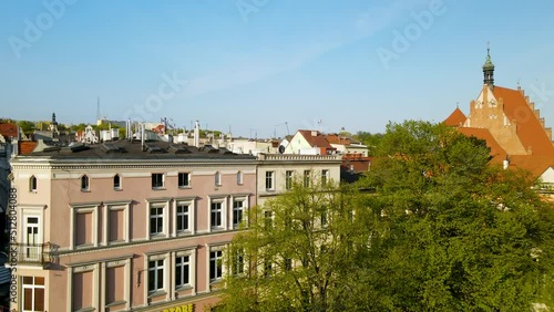 Terrace tops of Grodzka Bydgoszcz Poland aerial photo