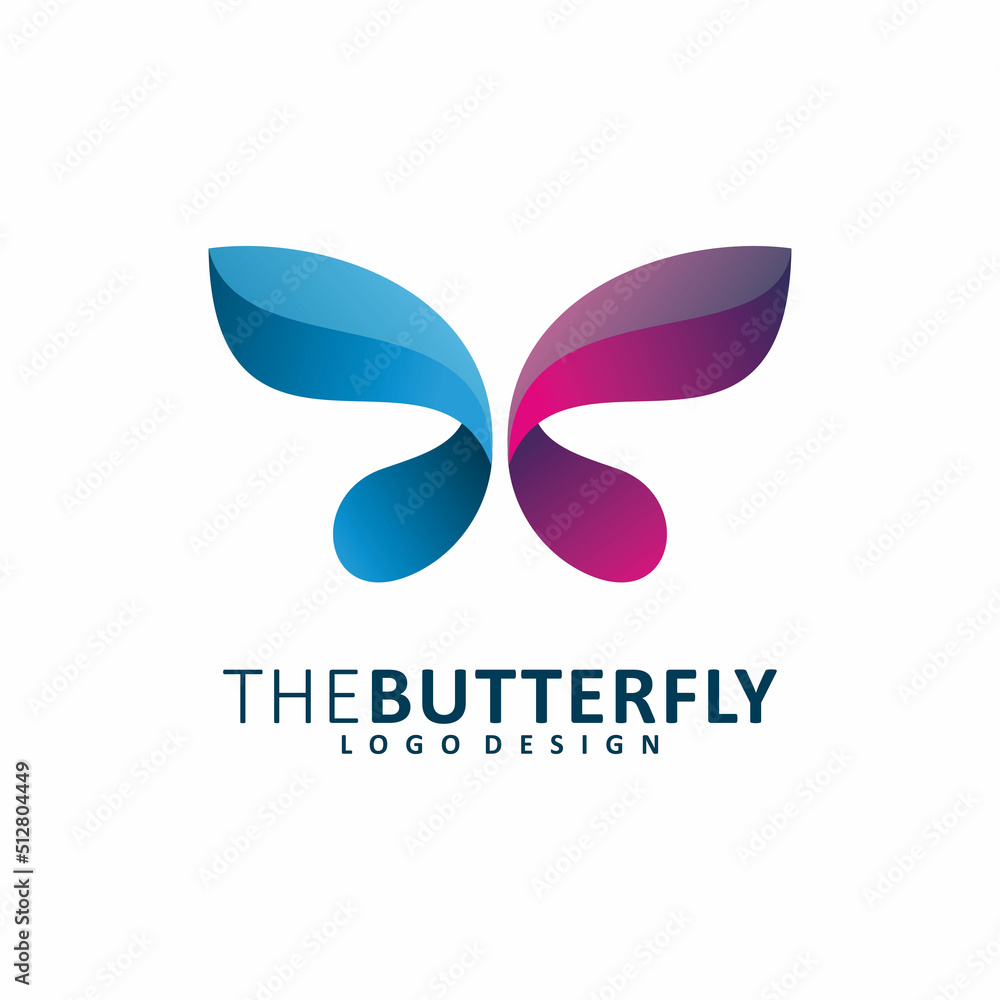 colorfull butterfly logo design colorfull butterfly logo design