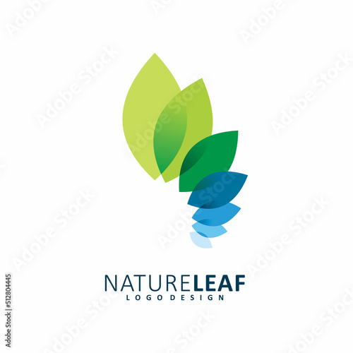 modern group leaf logo design