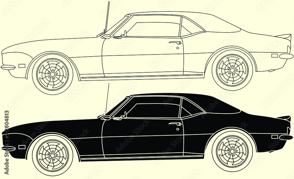 1968-pontiac-firebird-classic-car-vector-classic-car-illustration