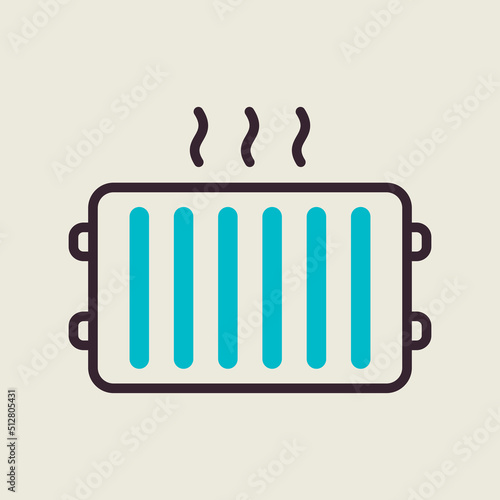 Radiator, heater vector icon. Construction, repair