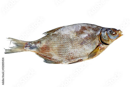 Cured bream fish isolated on a white background