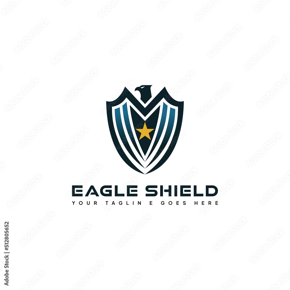 Eagle Shield Vector Logo Template Eagle Shield Vector Logo Template