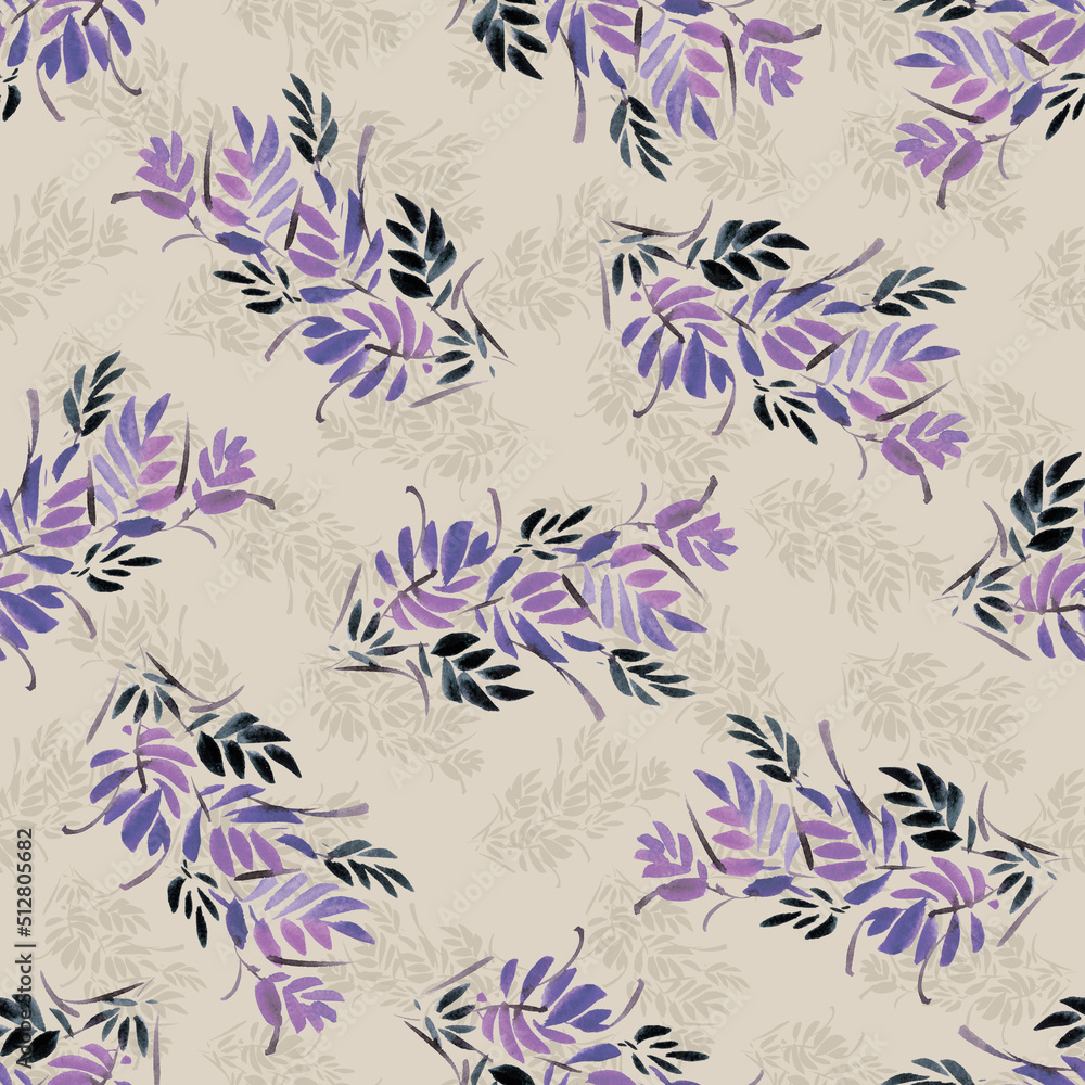 Seamless Hand painted watercolour abstract paradise flower pattern Seamless Hand painted watercolour abstract paradise flower pattern