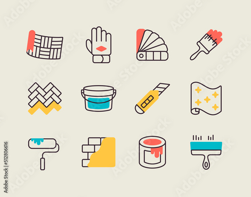Home repair, remodelling, redecoration vector icon