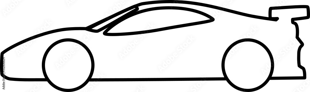 organic vector cartoon car line organic vector cartoon car line