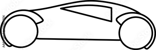 organic vector cartoon car line
