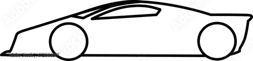 organic vector cartoon car line
