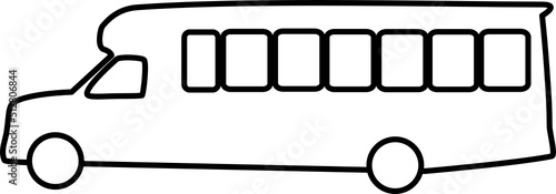organic vector cartoon bus line