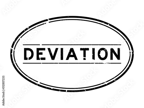 Grunge black deviation word rubber seal stamp on white background