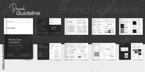 Brand Guideline Template Brand Style Guide Book Brochure Layout Brand Book Brand Manual Brand Guidelines Template