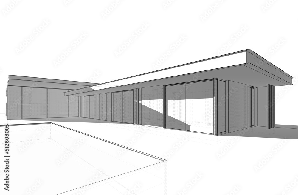 architectural sketch of a building architectural sketch of a building