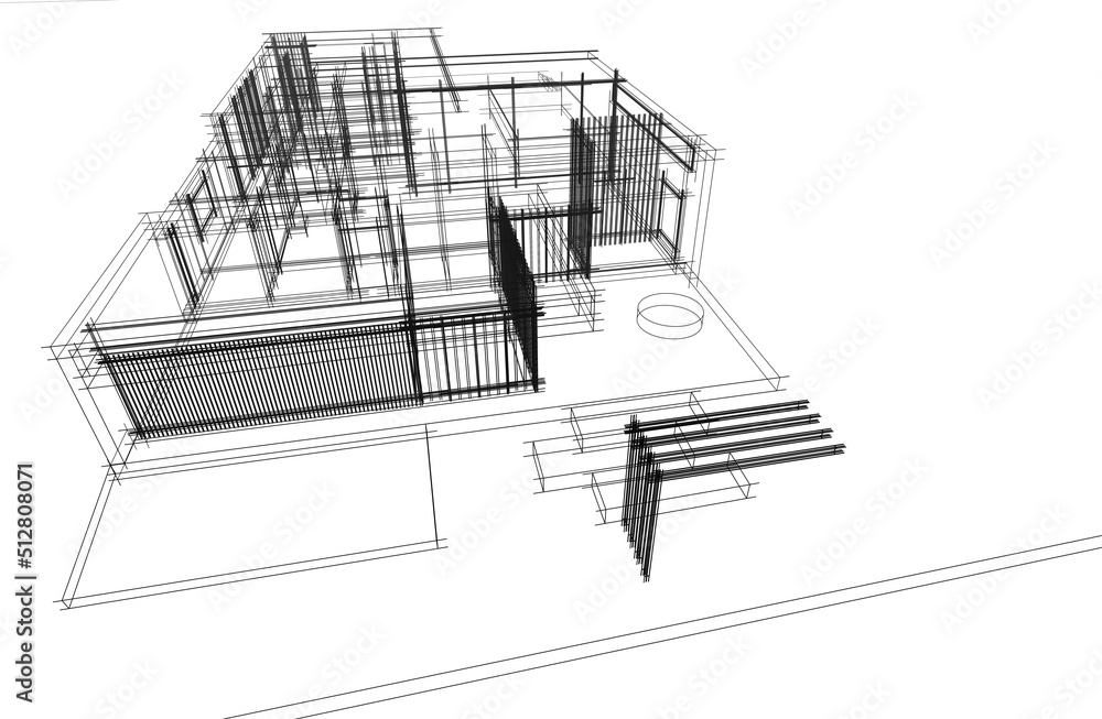 architectural sketch of a building