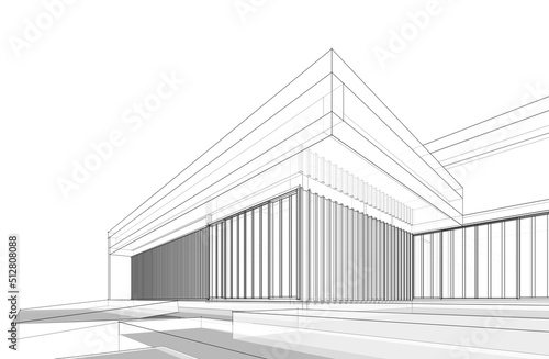 architectural sketch of a building © Olha_And
