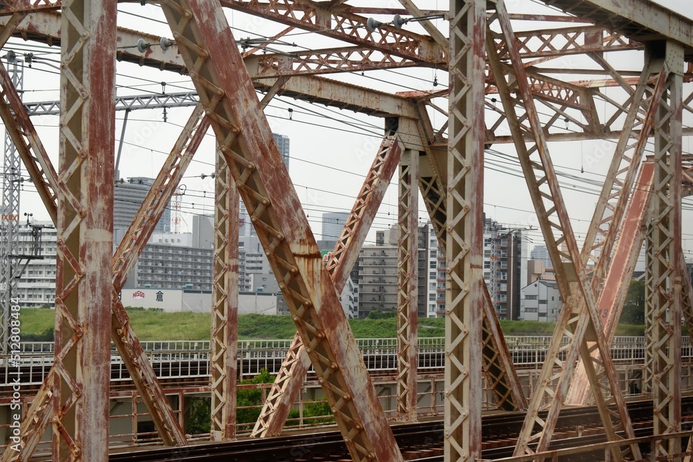鉄橋、大阪、各駅停車、在来線