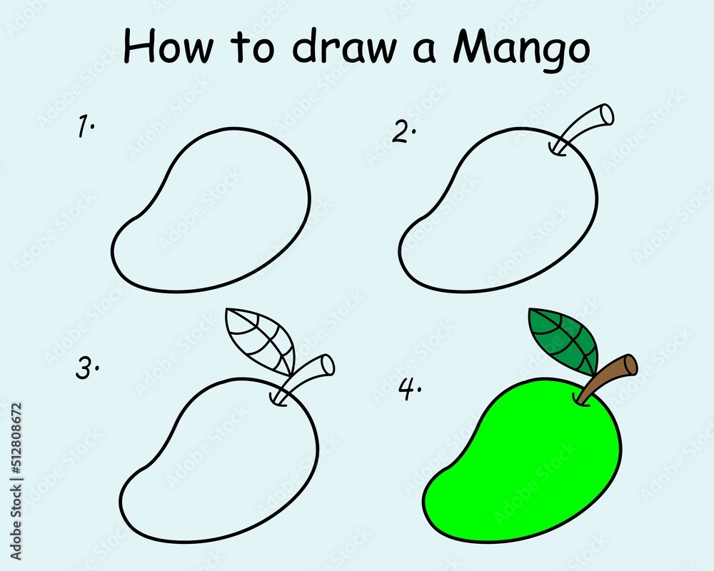 Mango Drawing for Kids - PRB ARTS