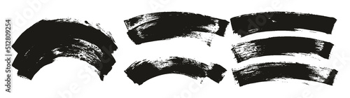 Flat Sponge Regular Artist Brush Curved Background High Detail Abstract Vector Background EXTRA Set 