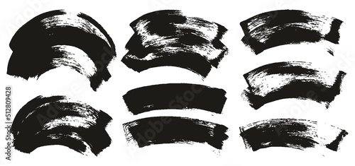 Flat Sponge Regular Artist Brush Curved Background High Detail Abstract Vector Background EXTRA Set 