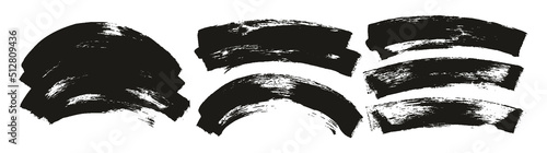 Flat Sponge Regular Artist Brush Curved Background High Detail Abstract Vector Background EXTRA Set 