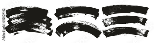 Flat Sponge Regular Artist Brush Curved Background High Detail Abstract Vector Background EXTRA Set 