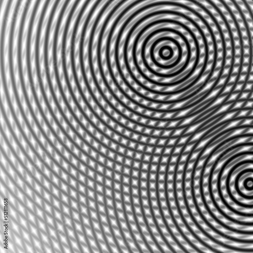 Wallpaper Mural Circular shapes, metal black and white background Torontodigital.ca