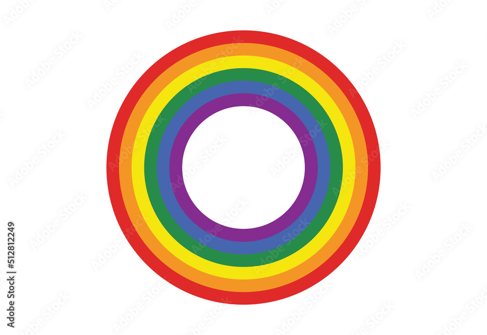 Pride with a circle shape, rainbow color. LGBT pride symbol concept Pride with a circle shape, rainbow color. LGBT pride symbol concept