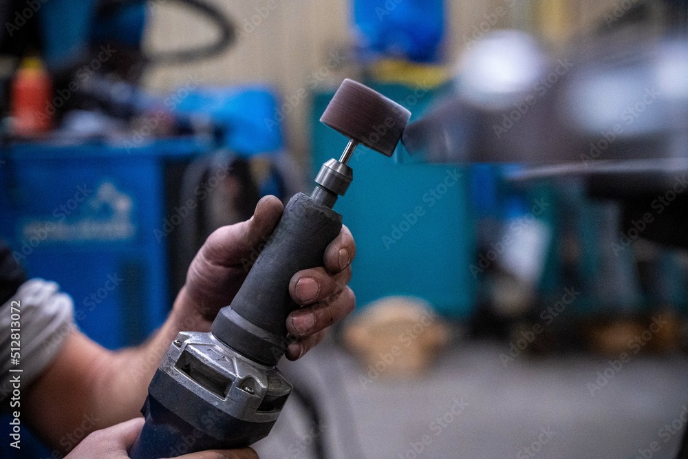 Fototapeta premium Mèche pour lustrer le métal