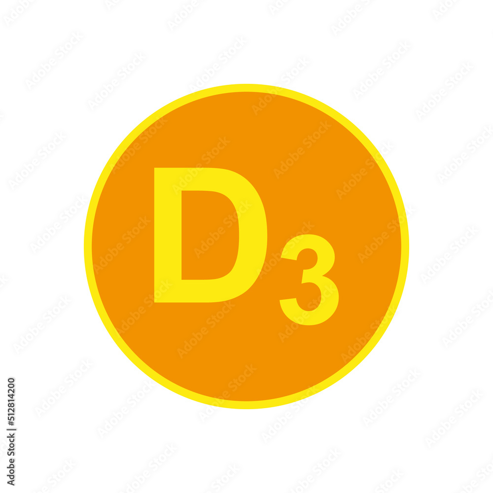 Vitamin D D3 and sun. Simple minimal logo and icon design. Isolated abstract vector illustration on white background. Flat style. Vitamin D D3 and sun. Simple minimal logo and icon design. Isolated abstract vector illustration on white background. Flat style.